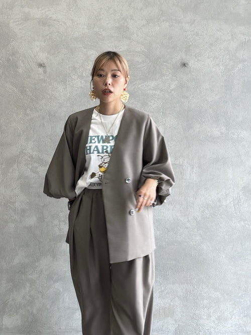 バルーンスリーブノーカラーJK／MG JK-26088-A／MARGAUX VINTAGE／2026 AW＃1