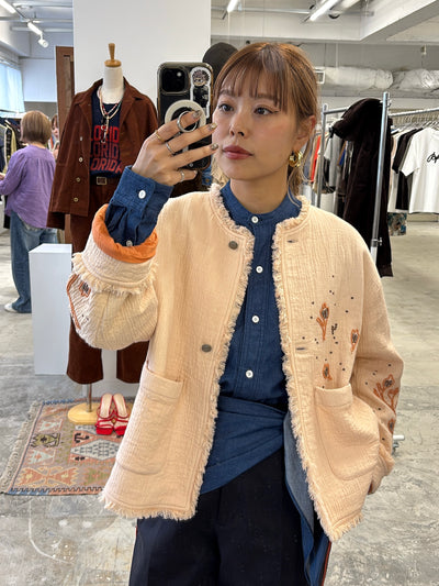 受付終了【予約⚡︎販売】刺繍クルーネックジャケット／#8643804／LE MÉLANGE／2026 AW #1