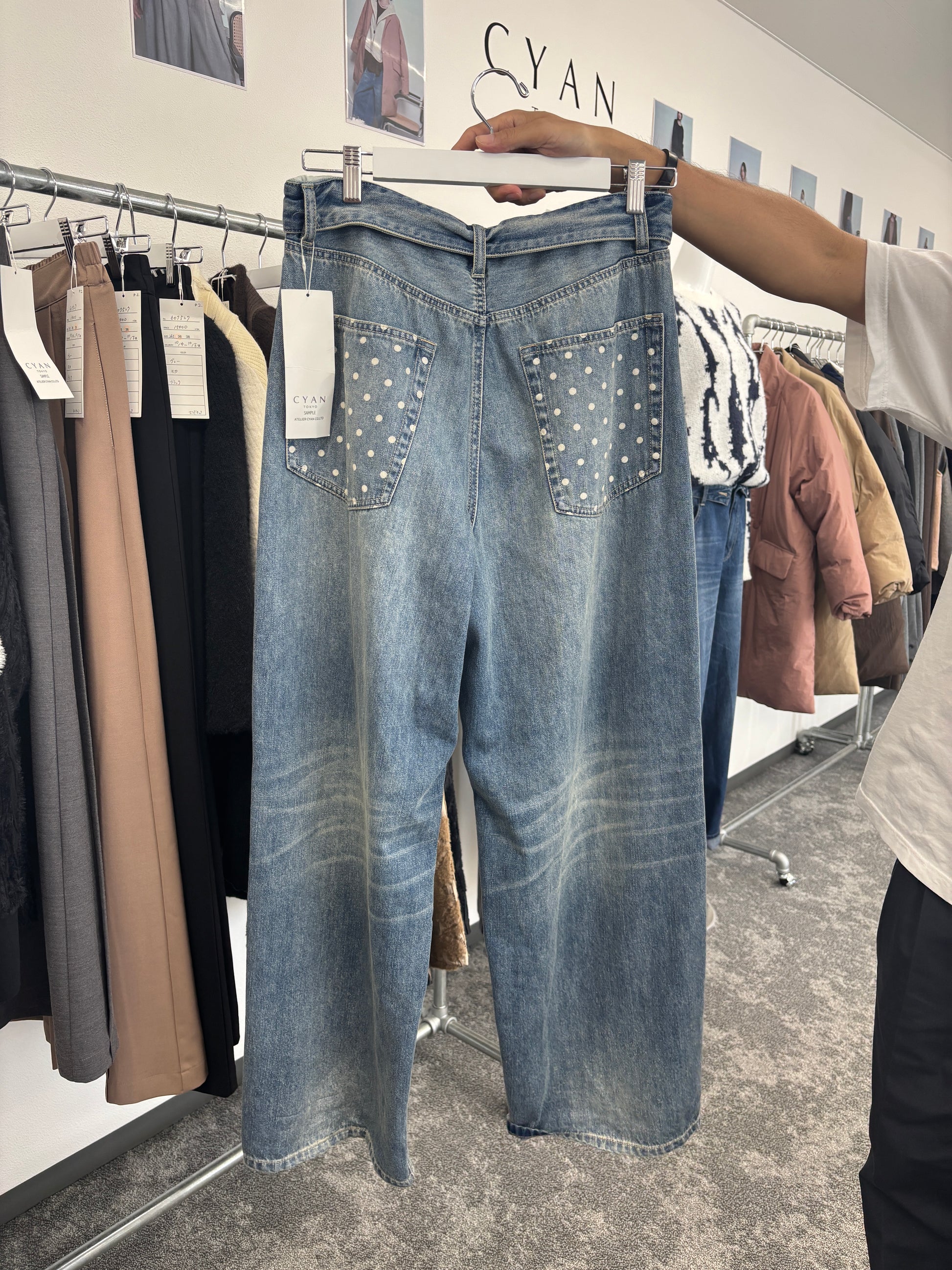 【予約⚡︎販売】ロールウエストワイドデニム／607534／CYAN tokyo／2026 AW#2
