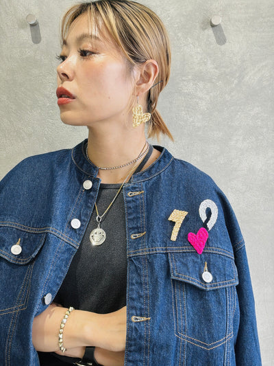 結び屋虹園×No.9コラボ／ハートの揺れるピアス（ピアス・イヤリング）