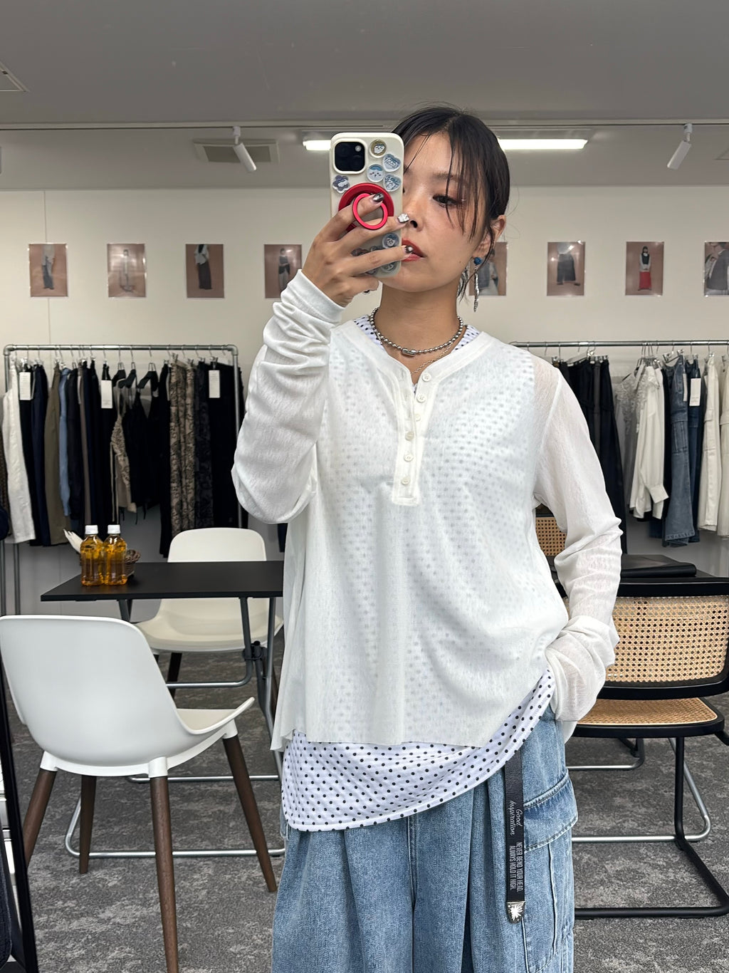 【予約⚡︎販売】バックギャザーチュールヘンリー／710562／CYAN TOKYO／2027SS #1