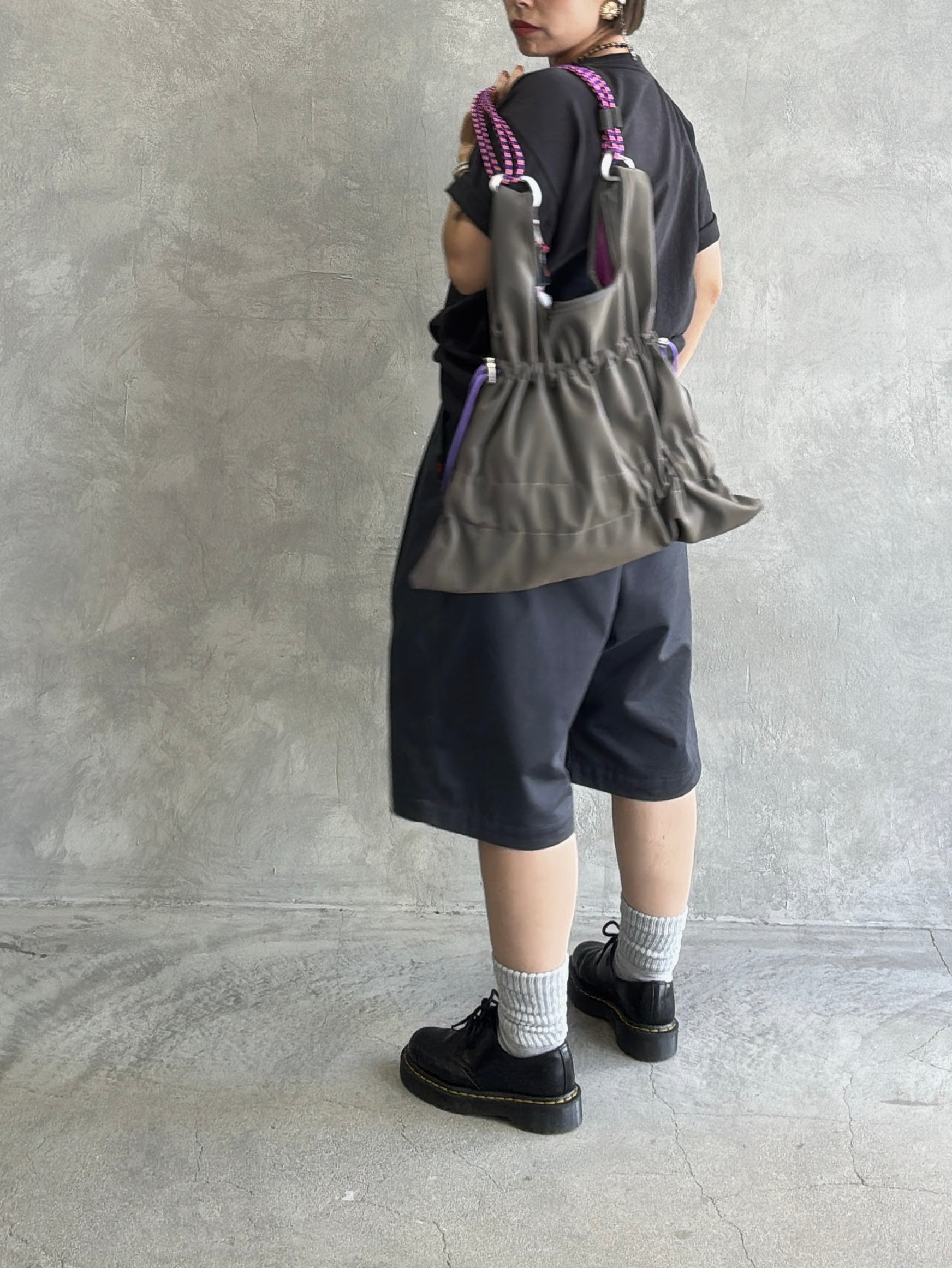 【予約販売】ベルベットエナメル2wayティアードワンショルバッグ／cheek