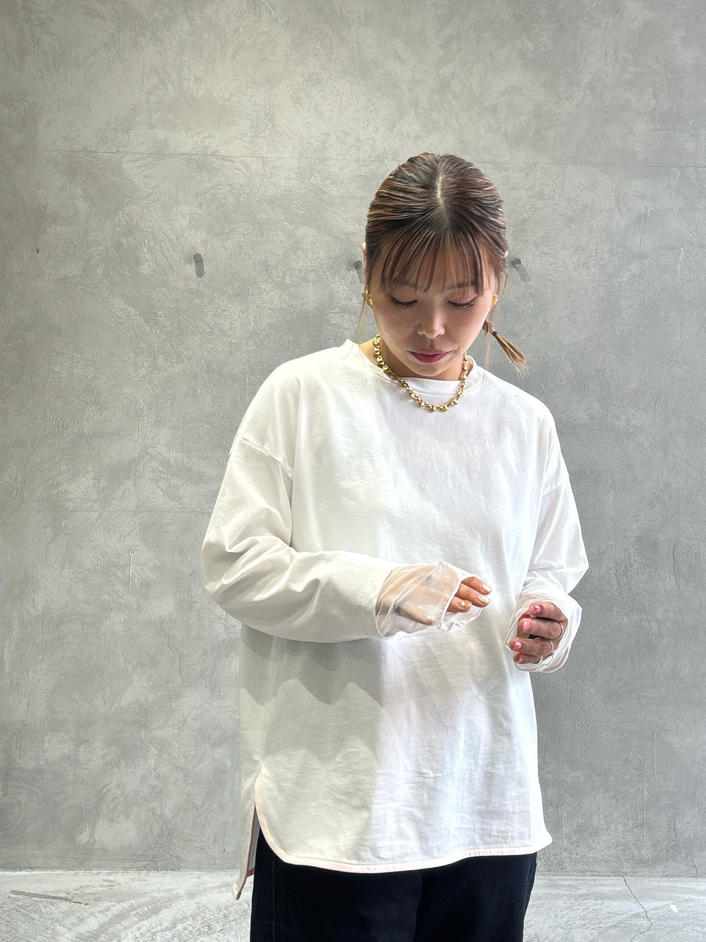 シアードッキング無地ロンT