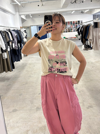 リメイク風ノースリーブ／8621009／LE MÉLANGE／2026 SS#2　Tシャツ