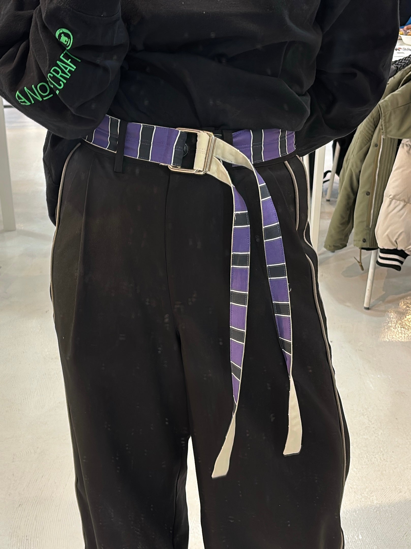 受付終了【予約販売】レジメンタル柄ベルト／AC-26067-S／MARGAUX VINTAGE／2026 SS#2