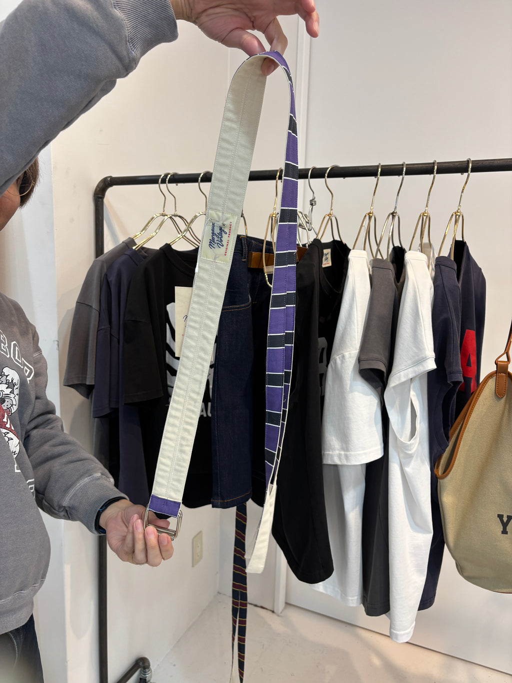 受付終了【予約販売】レジメンタル柄ベルト／AC-26067-S／MARGAUX VINTAGE／2026 SS#2