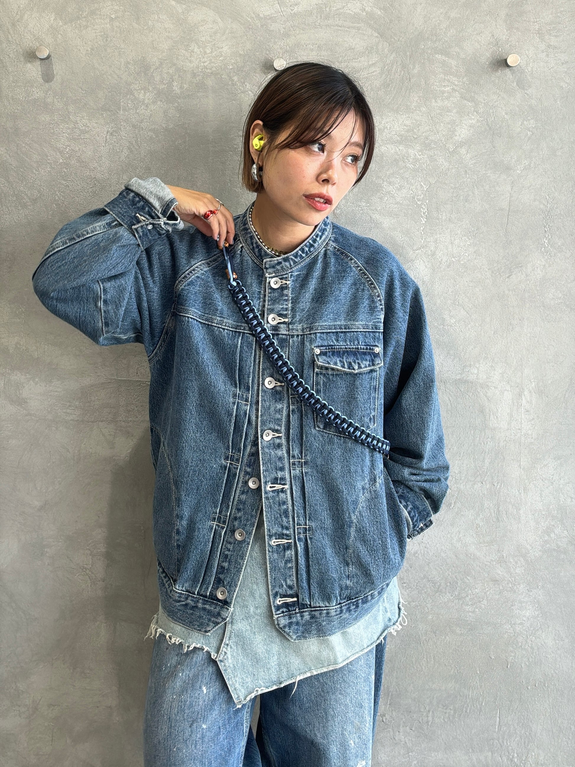 ⭐︎コラボ【予約販売】Denim・デニムカラー／2wayパラコードスマホショルダー／ネオホイップウェーブ／受注生産