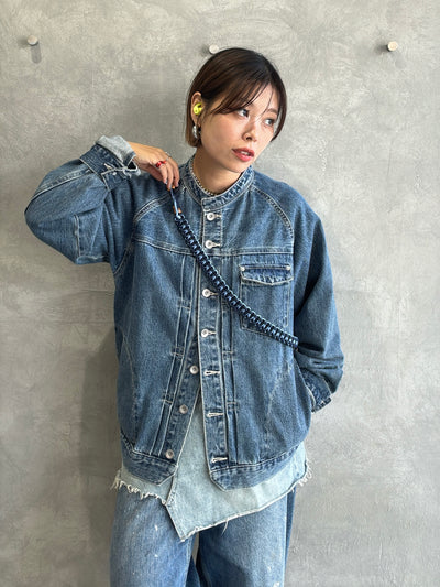 ⭐︎コラボ【予約販売】Denim・デニムカラー／2wayパラコードスマホショルダー／ネオホイップウェーブ／受注生産