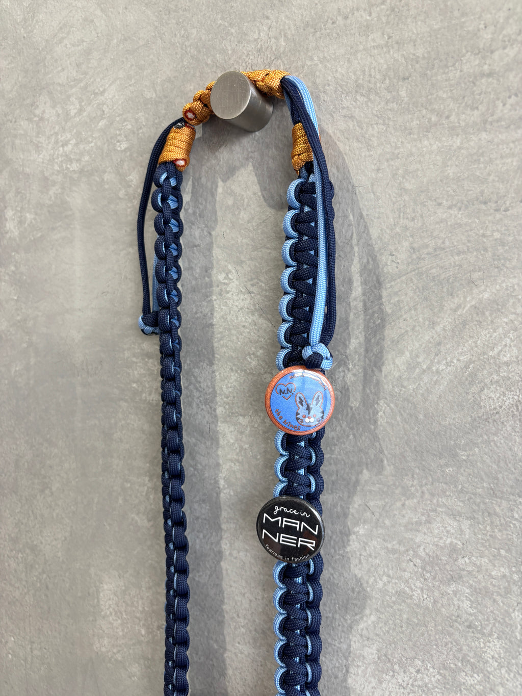 ⭐︎コラボ【予約販売】Denim・デニムカラー／2wayパラコードスマホショルダー／ネオホイップウェーブ／受注生産