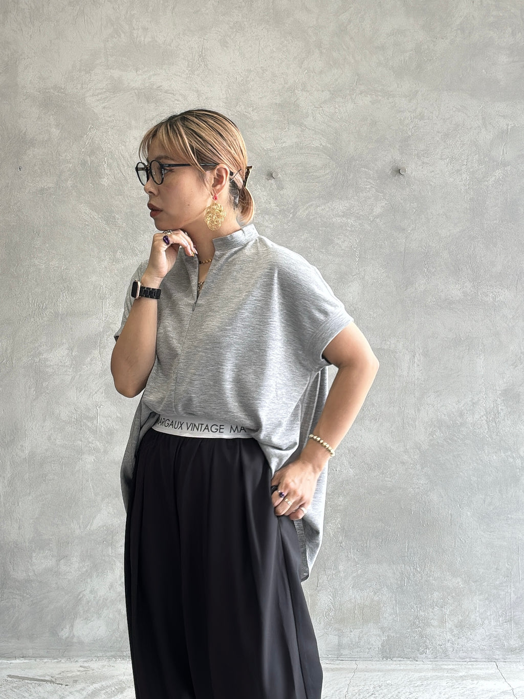 フロントジップカットソー／MG CT-26104-A／MARGAUX VINTAGE／2026 AW＃1