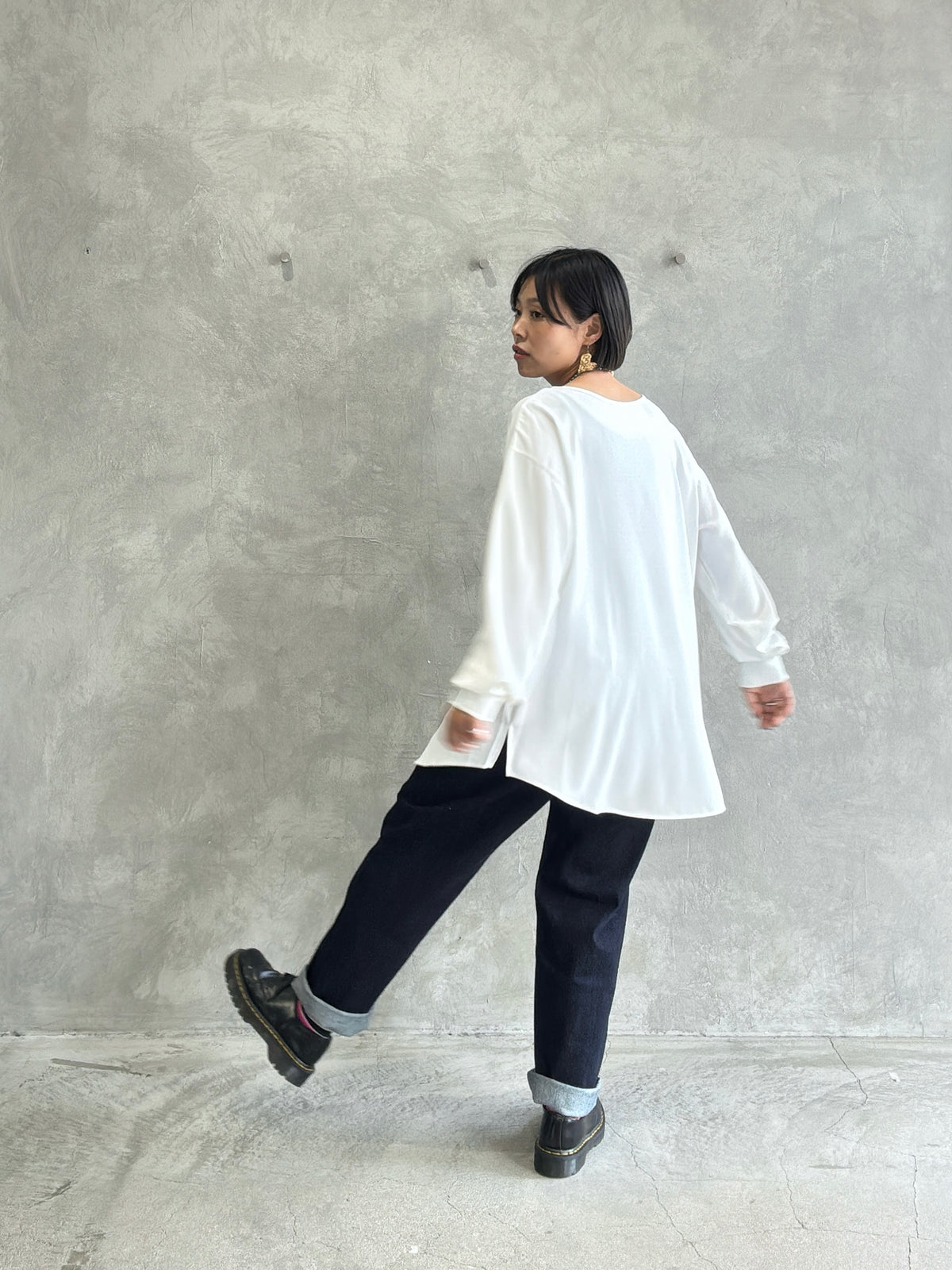 前後2wayフォトプリントロンT／Anna Kerry