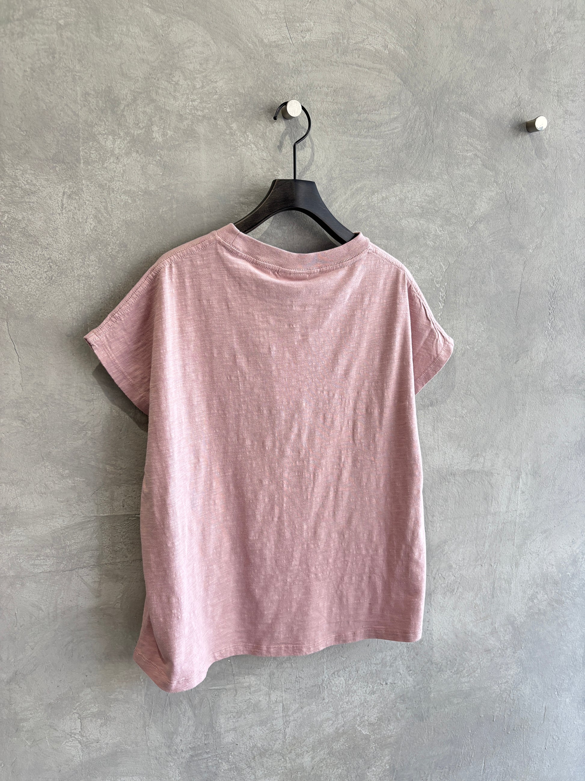 【予約販売】NE LACHE RIENロゴゆるフレンチスラブTシャツ／ING