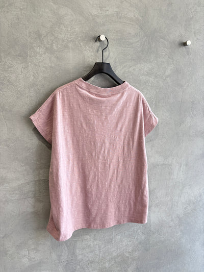 受付終了【予約販売】NE LACHE RIENロゴゆるフレンチスラブTシャツ／ING