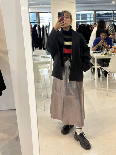 受付終了【予約⚡︎販売】メタリックスカート／MG SK-26124-A／MARGAUX VINTAGE／2026 AW＃2