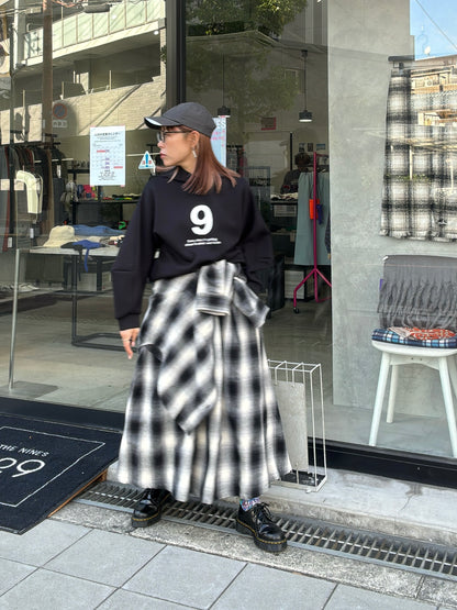 【再入荷】ボンディング「9」刺繍パーカー／Dignite collier