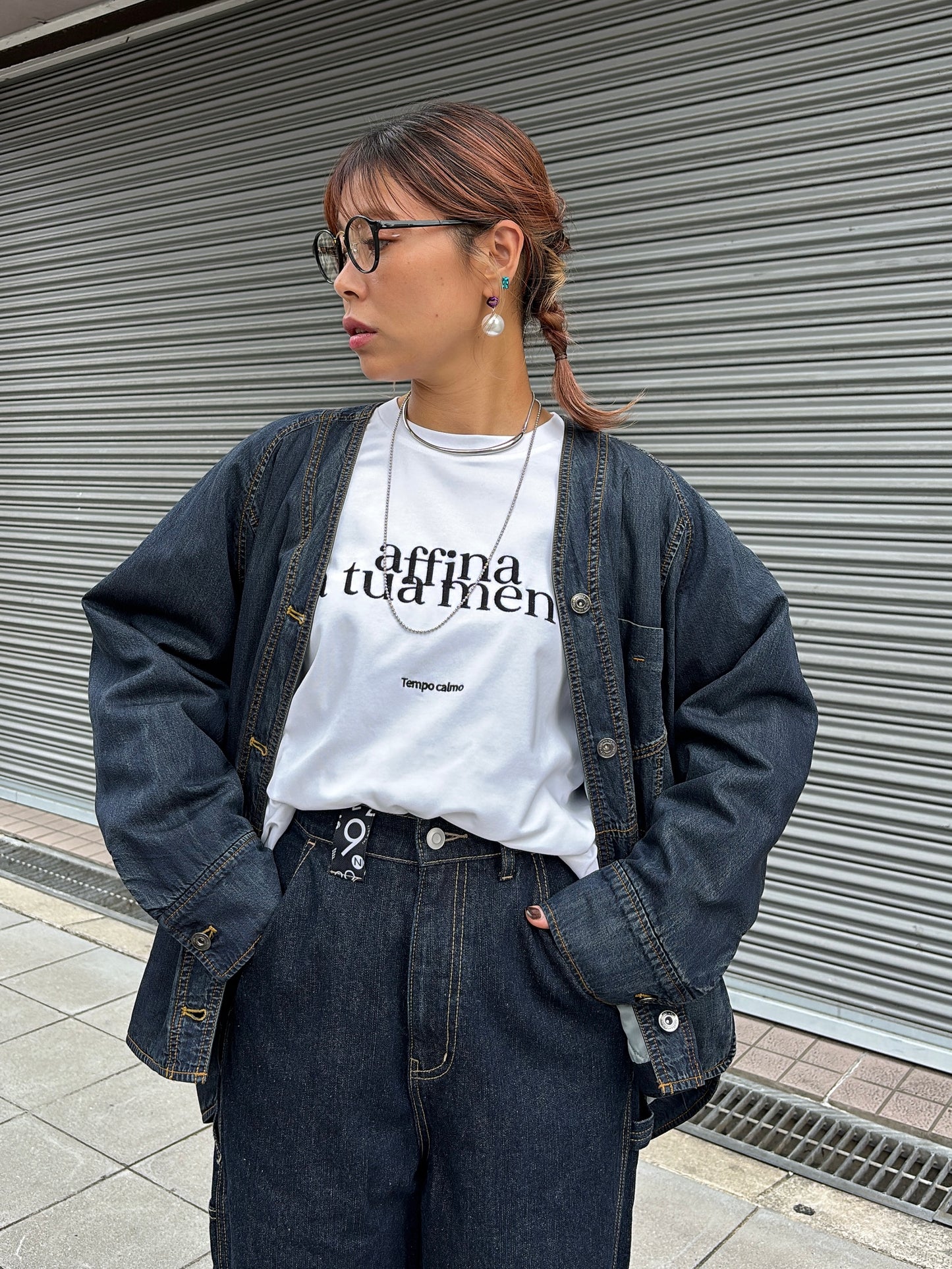 刺繍ロゴカットソー／Anna Kerry