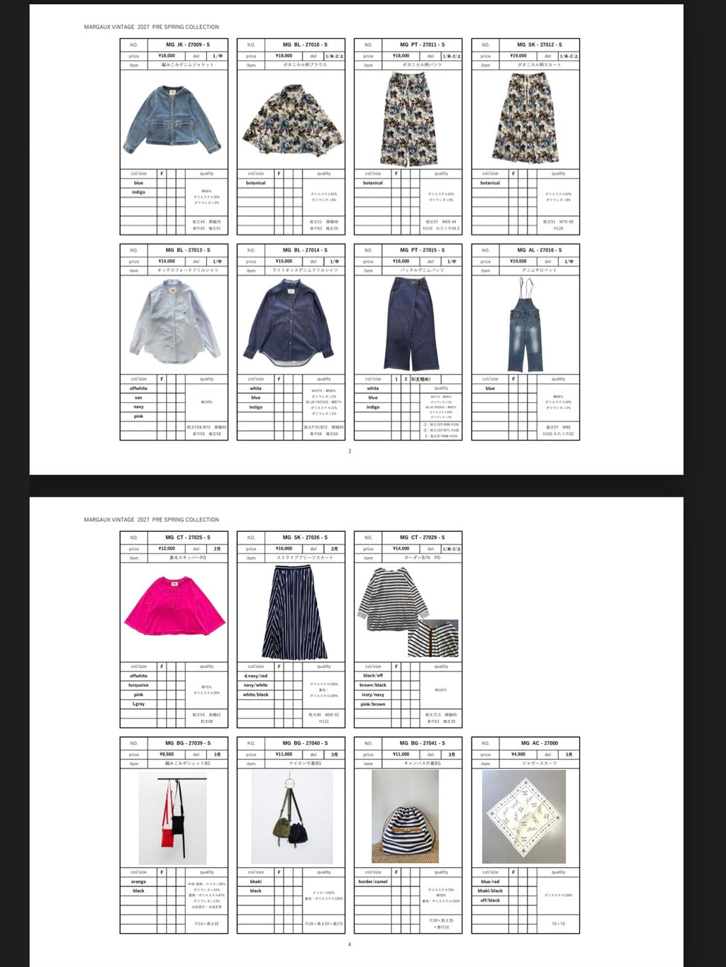 2027SS #1 LOOK写真／MARGAUX VINTAGE【予約⚡︎販売】