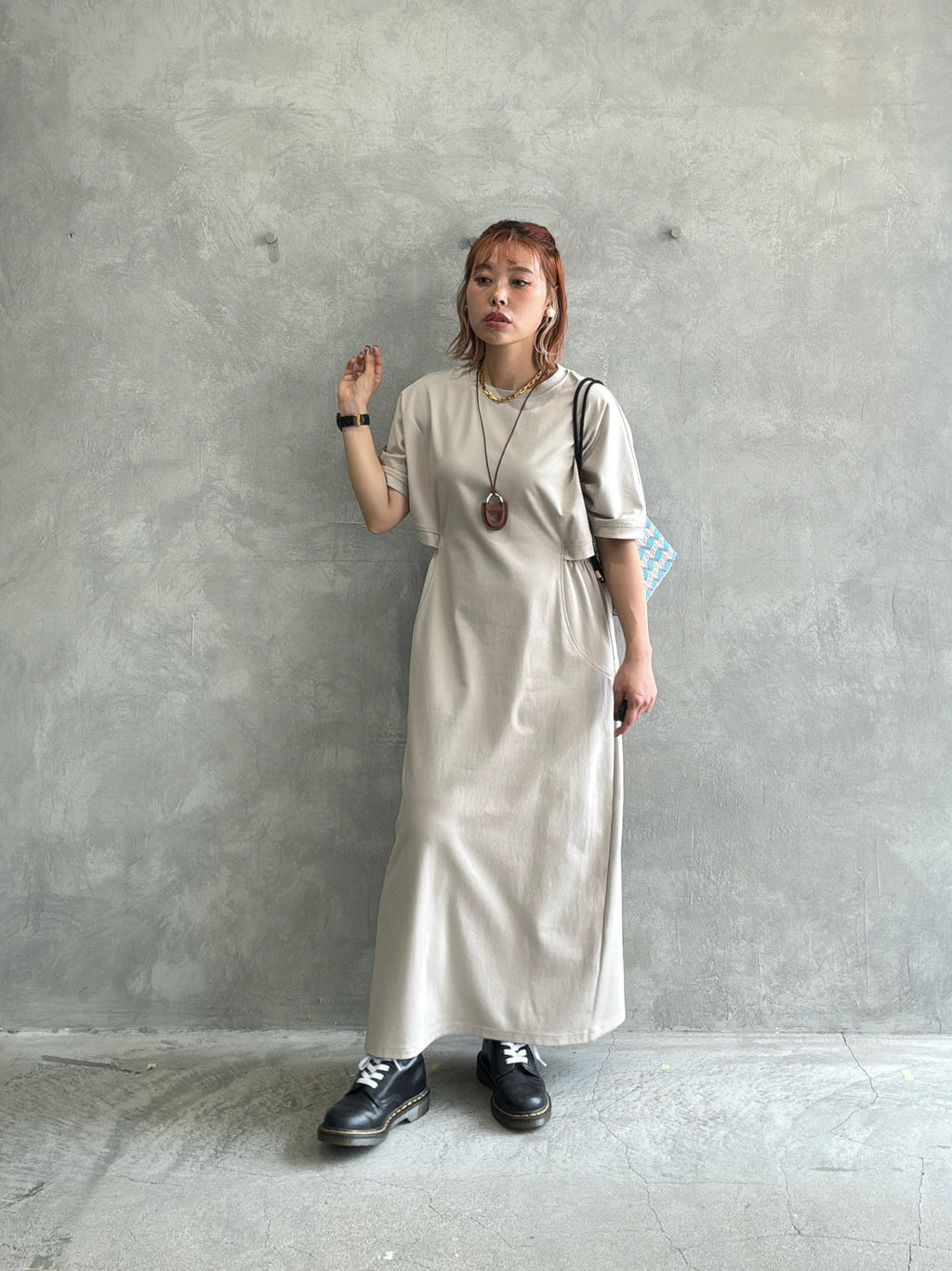 ウエストカッティングワンピース／Dignite collier／MNMS
