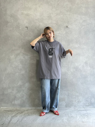 受付終了【予約販売】men'sサイズ／"g"フロッキープリントTシャツ／ING