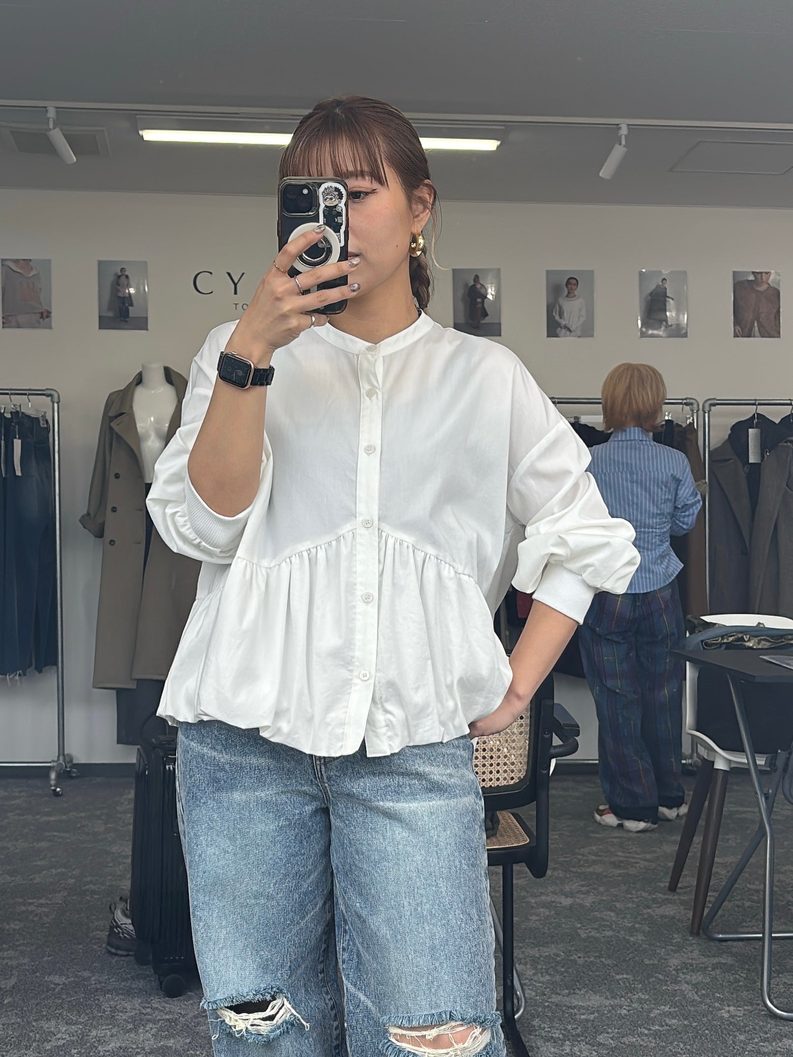 【予約⚡︎販売】ギャザーバルーンシャツ／604489／CYAN tokyo／2026 AW#1