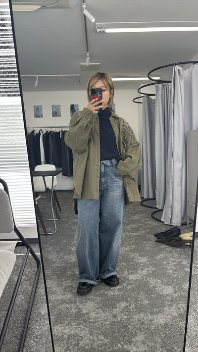 【予約⚡︎販売】ロールウエストワイドデニム／607534／CYAN tokyo／2026 AW#2