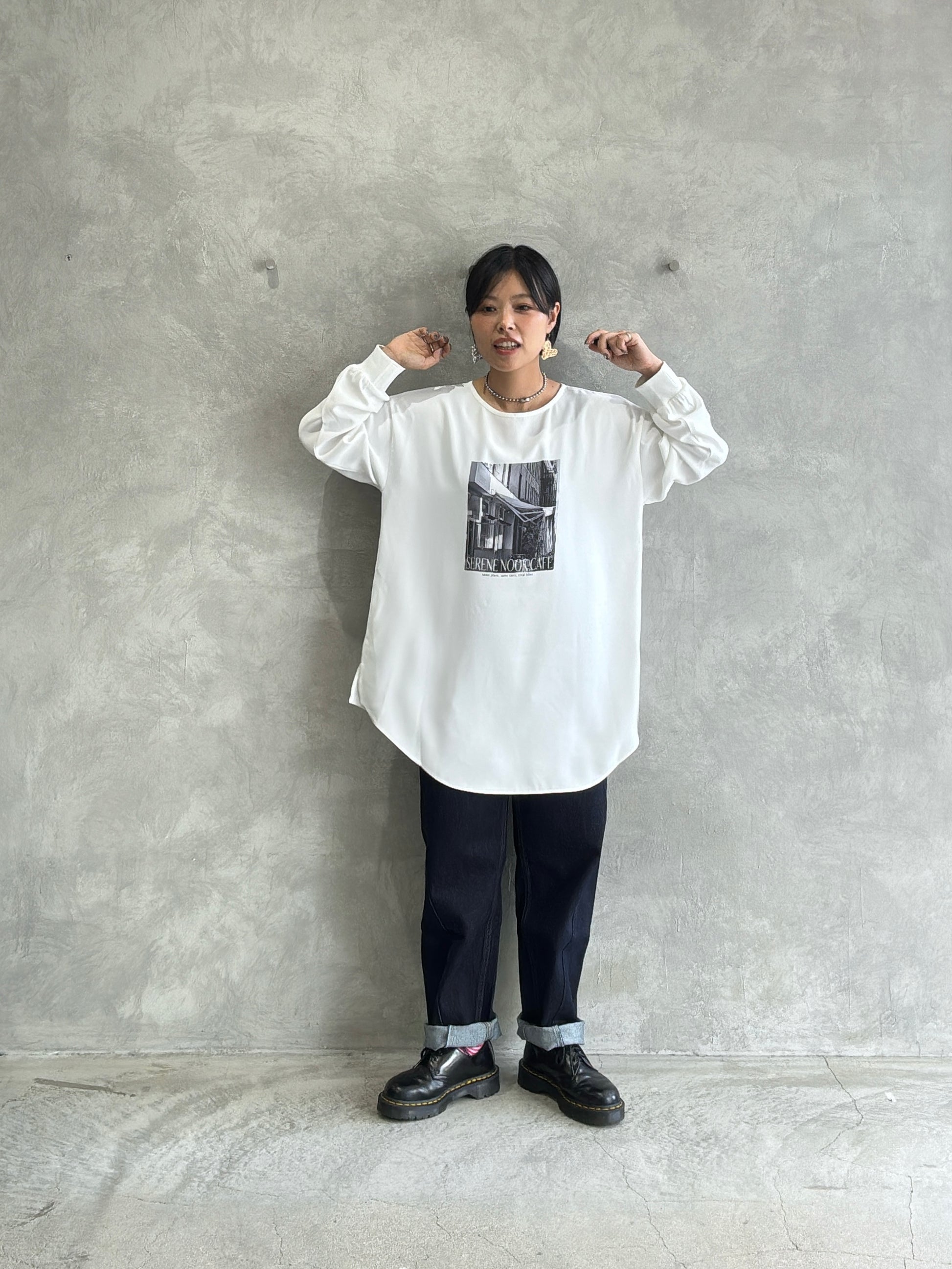 前後2wayフォトプリントロンT／Anna Kerry