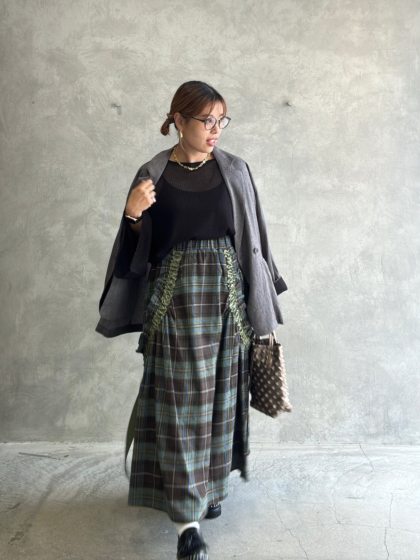 タータンチェックスカート／MIA ASTERISM