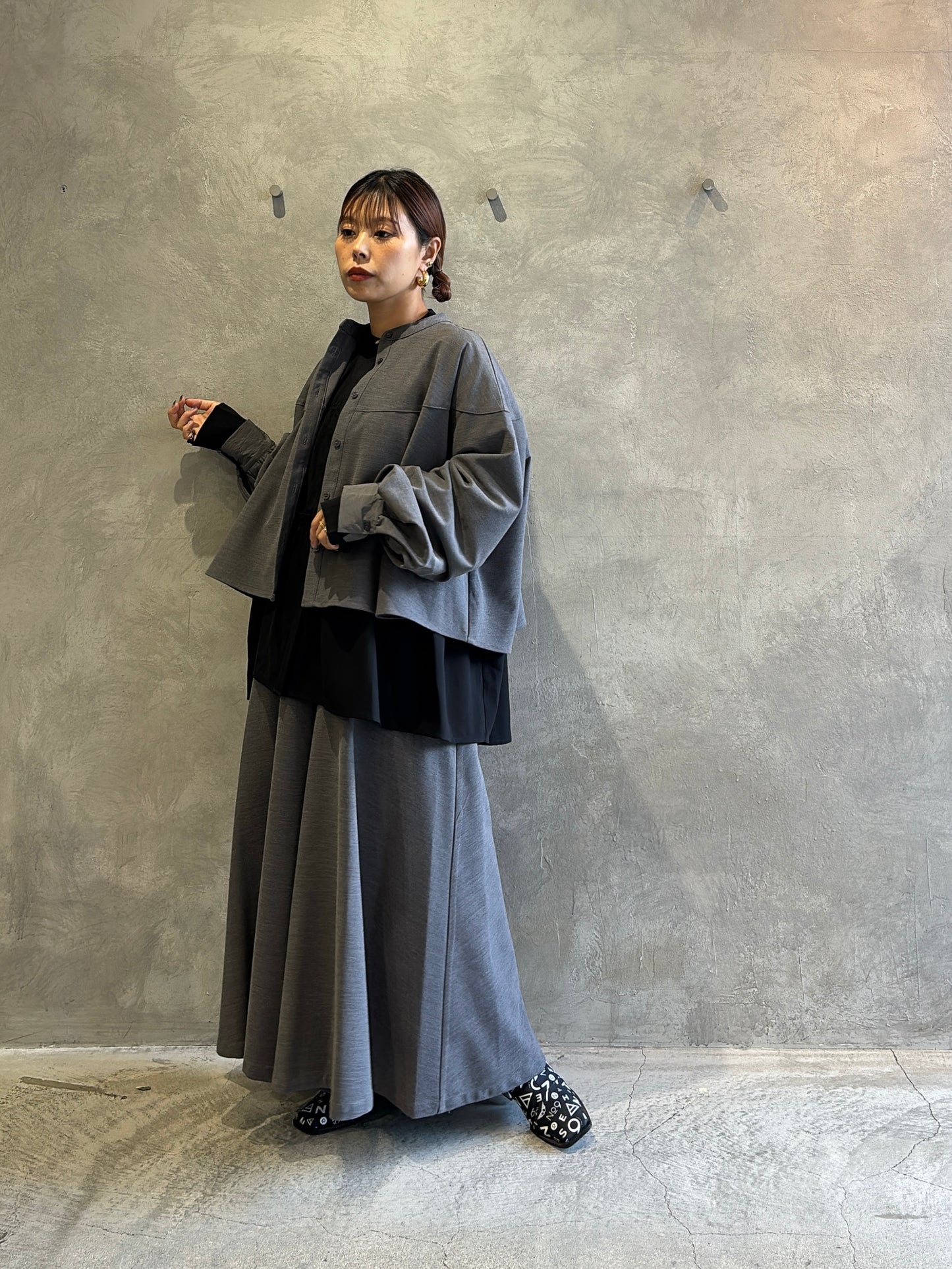 ラウンドヨークガウチョパンツ／CYAN tokyo