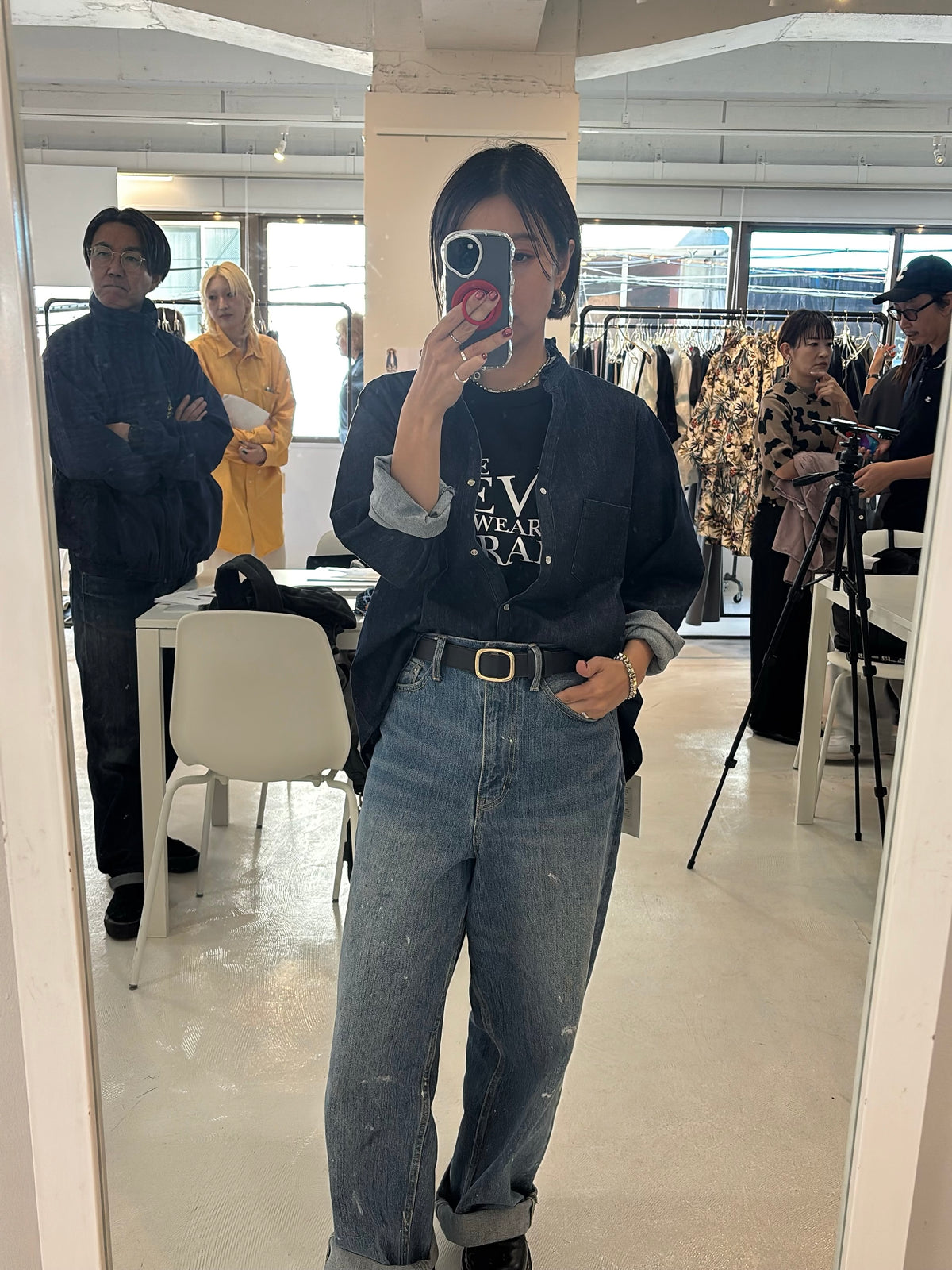 【予約⚡︎販売】ライトオンスデニムフリルシャツ／MG BL - 27014 - S／MARGAUX VINTAGE／2027 PRE SPRING COLLECTION