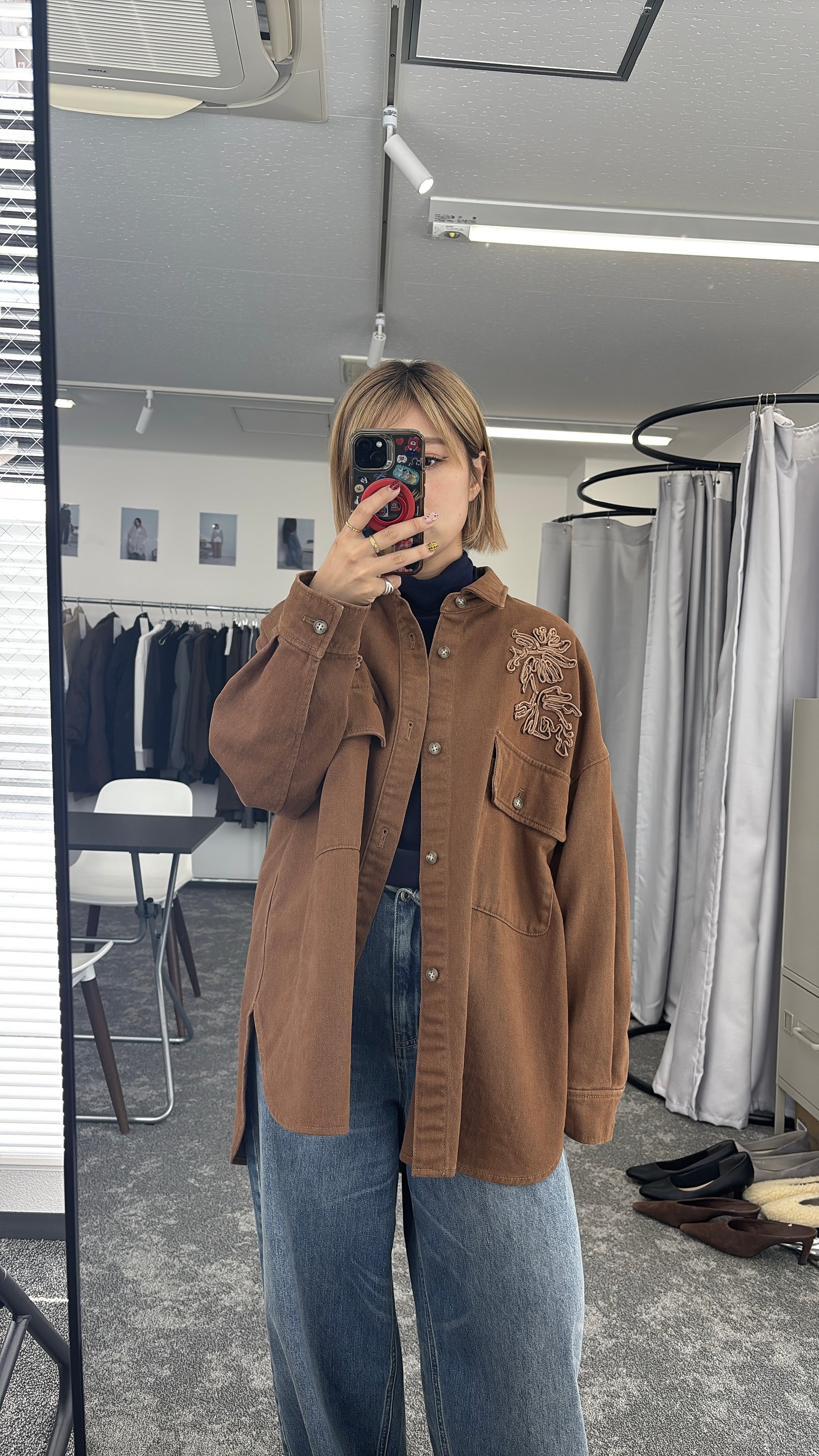 【予約⚡︎販売】刺繍オーバーシャツブルゾン／607532／CYAN tokyo／2026 AW#2