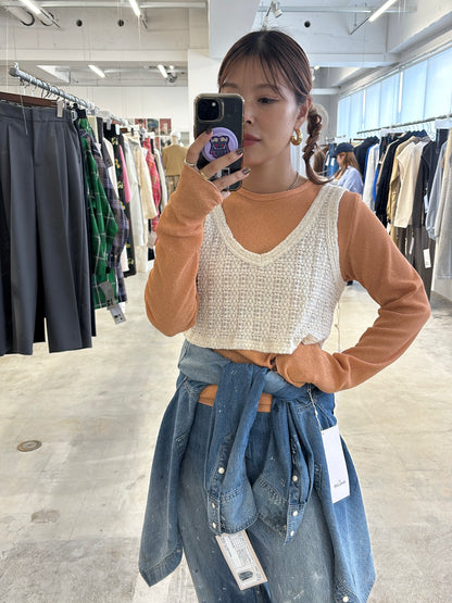 受付終了【予約販売】ボートネックカットソー／8611010／LE MÉLANGE