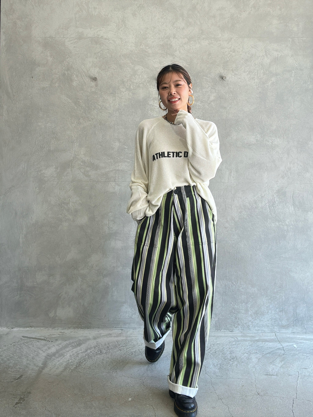 【再入荷】ワッフルドルマンロンT／flamingo firm