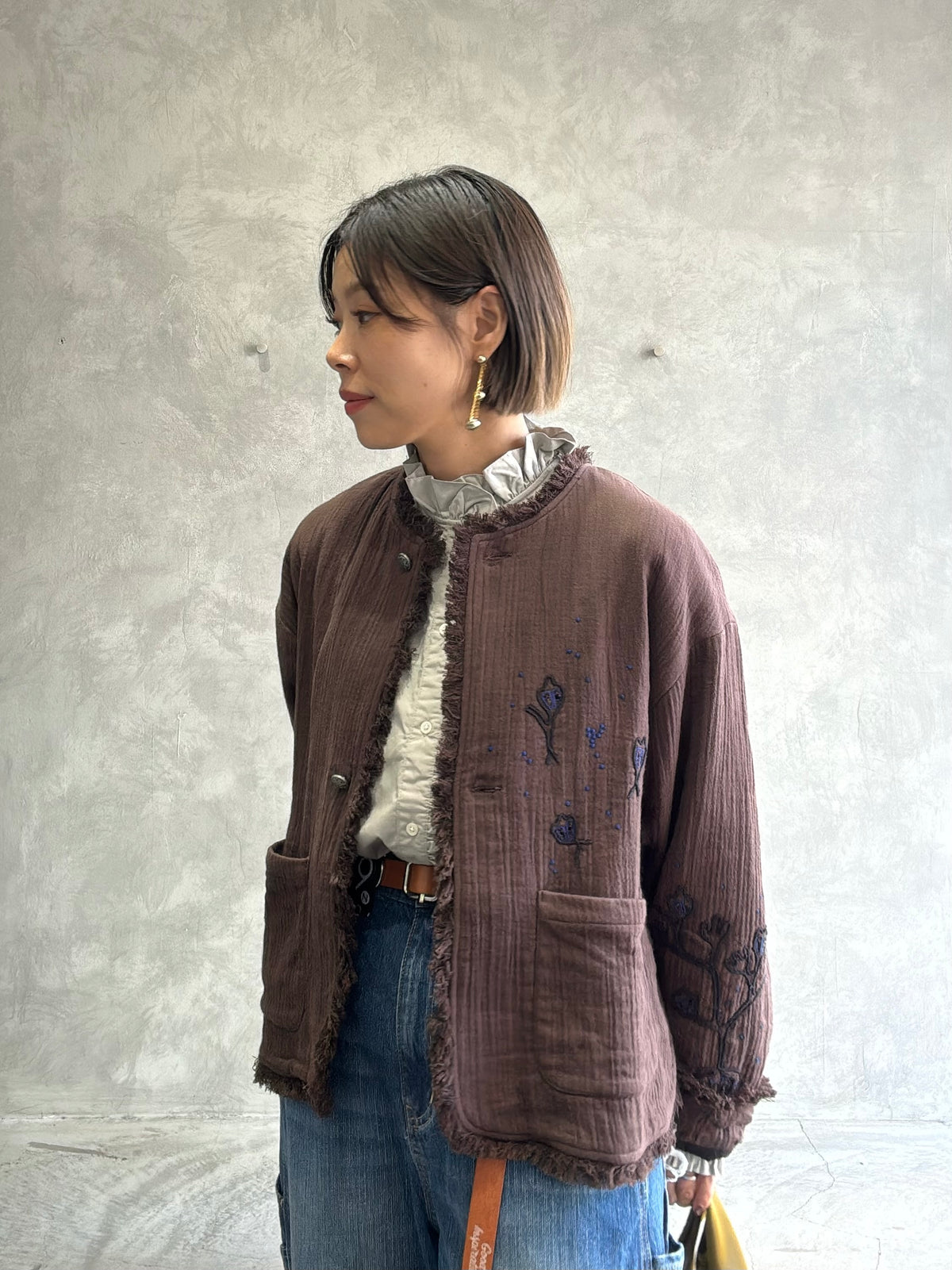刺繍クルーネックジャケット／#8643804／LE MÉLANGE／2026 AW #1