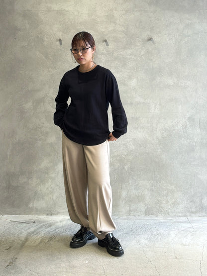 異素材ミックスカットソー／Dignite collier