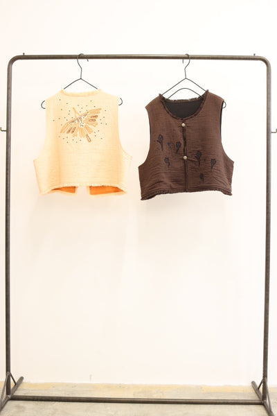 受付終了【予約⚡︎販売】刺繍ショート丈ベスト／#8643703／LE MÉLANGE／2026 AW #1