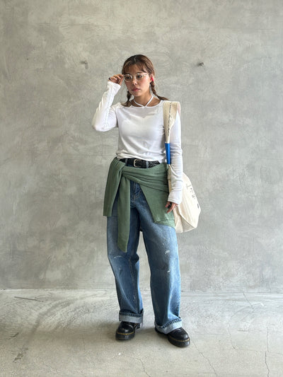 【再入荷】ワッフルドルマンロンT／flamingo firm