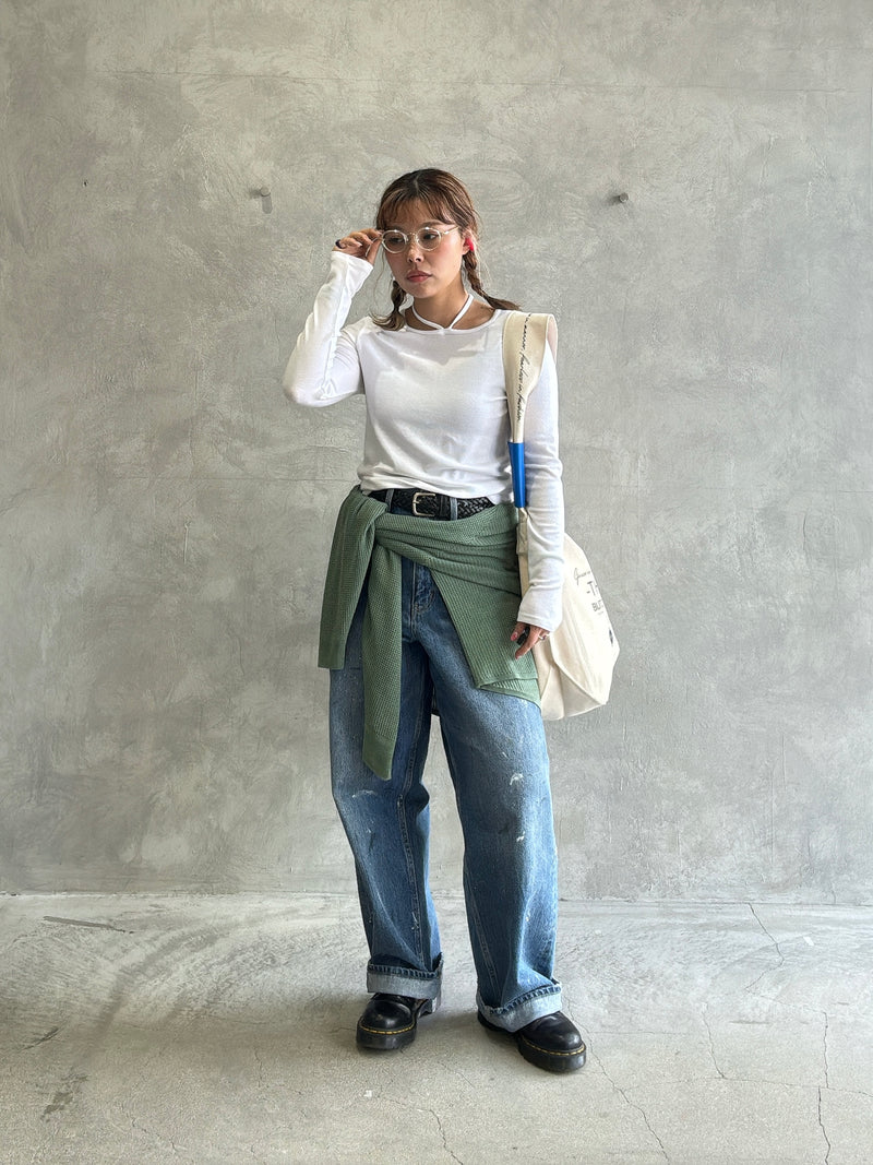 【再入荷】ワッフルドルマンロンT／flamingo firm