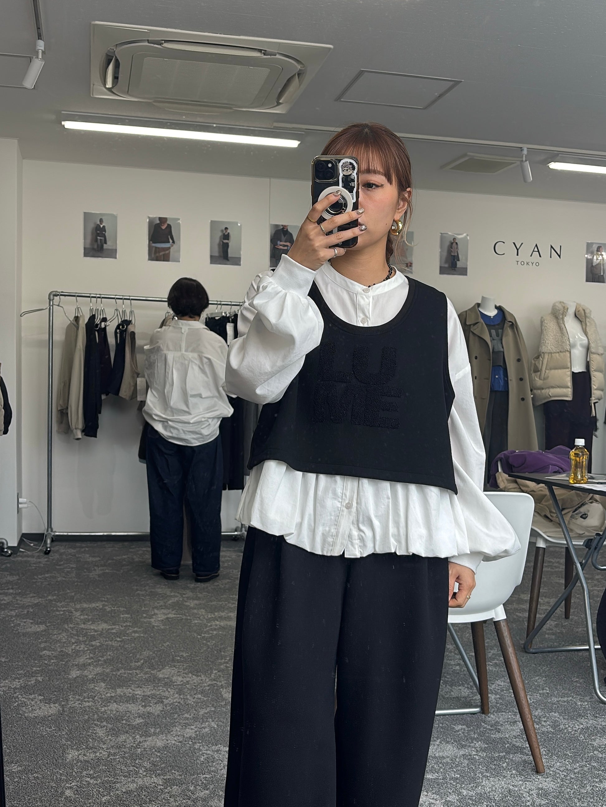 【予約⚡︎販売】ギャザーバルーンシャツ／604489／CYAN tokyo／2026 AW#1