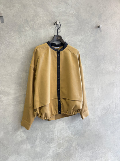 ノーカラードッキングシャツ／trois