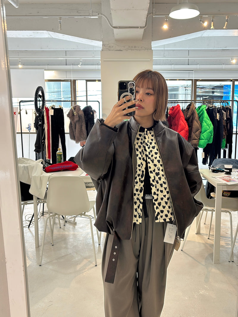 受付終了【予約⚡︎販売】ハート柄パディングベスト／MG JK-26086-A／MARGAUX VINTAGE／2026 AW＃1