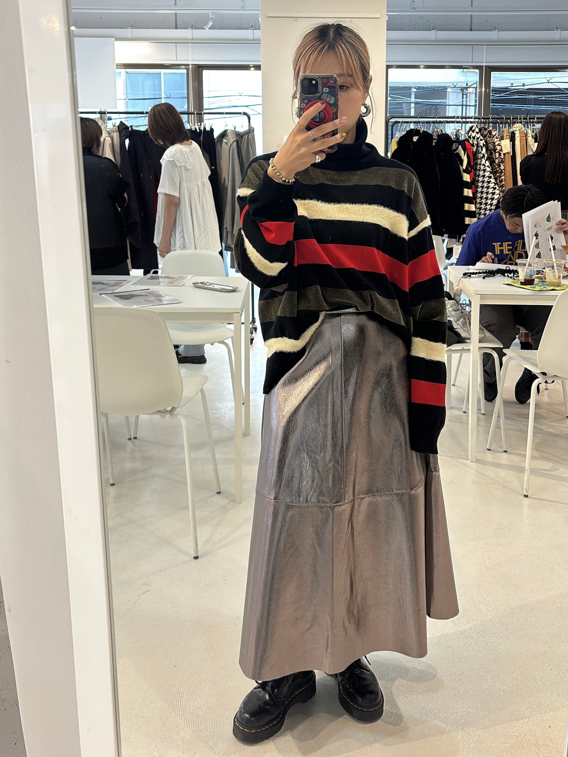 【予約⚡︎販売】異素材ボーダータートルニット／MG KN-26120-A／MARGAUX VINTAGE／2026 AW＃2