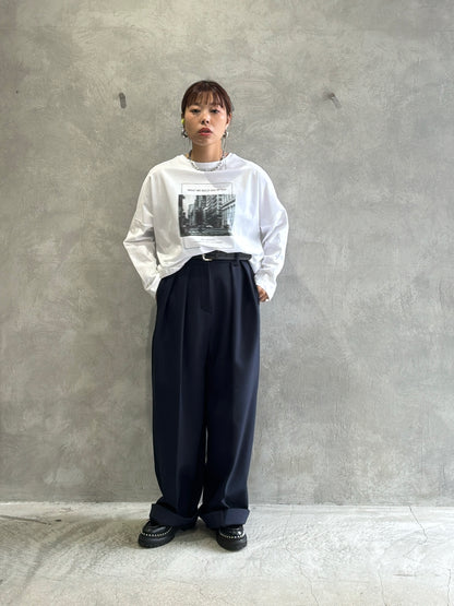 2way（ビル＆ロゴ）プリントカットソー／Dignite collier