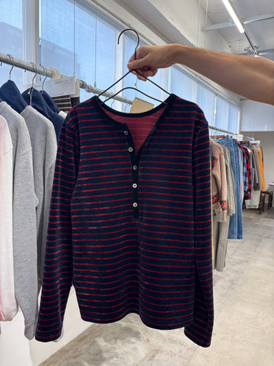 受付終了【予約⚡︎販売】2WAYコーデュロイボーダーヘンリーネックロンT／8651002／LE MÉLANGE／2026 AW #2