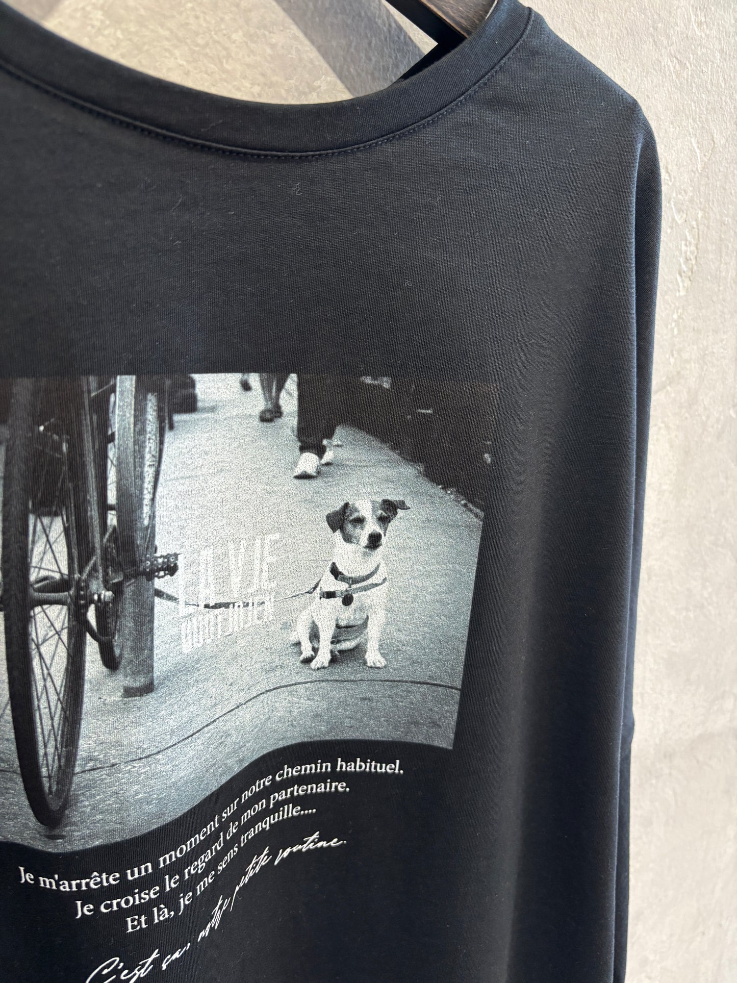 【再入荷】2way（DOG & LOGO）プリントカットソー／Dignite collier