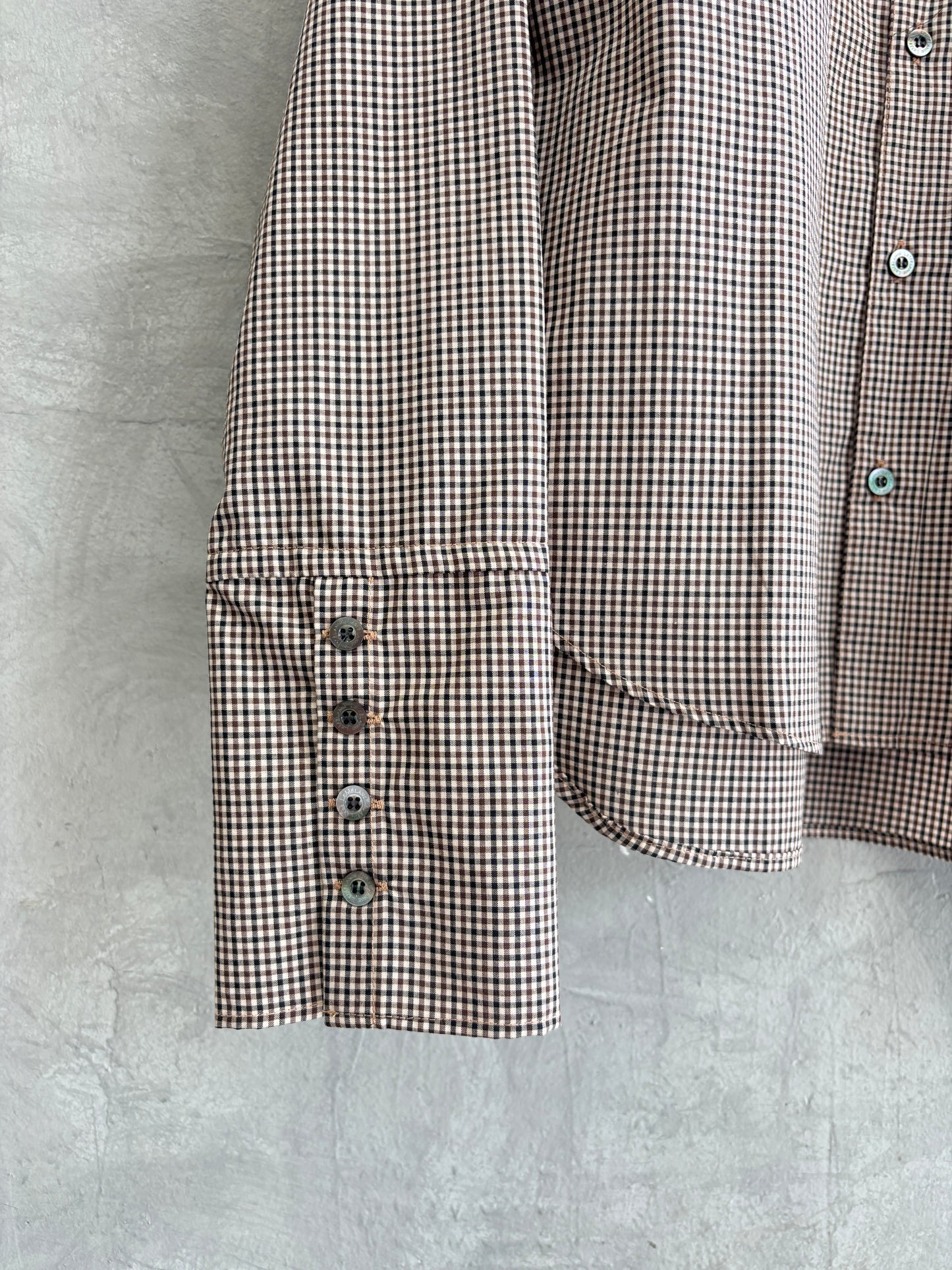 タイ付きチェックシャツ／LE MÉLANGE