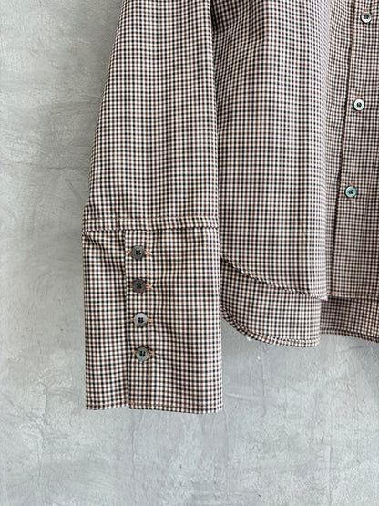 タイ付きチェックシャツ／LE MÉLANGE