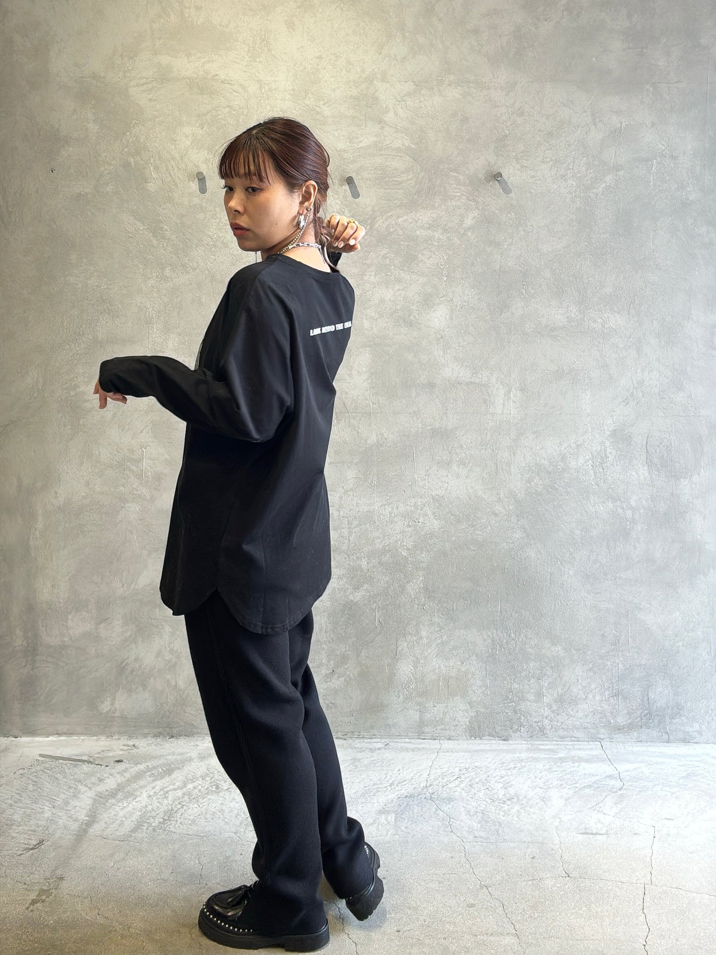 2way（ビル＆ロゴ）プリントカットソー／Dignite collier