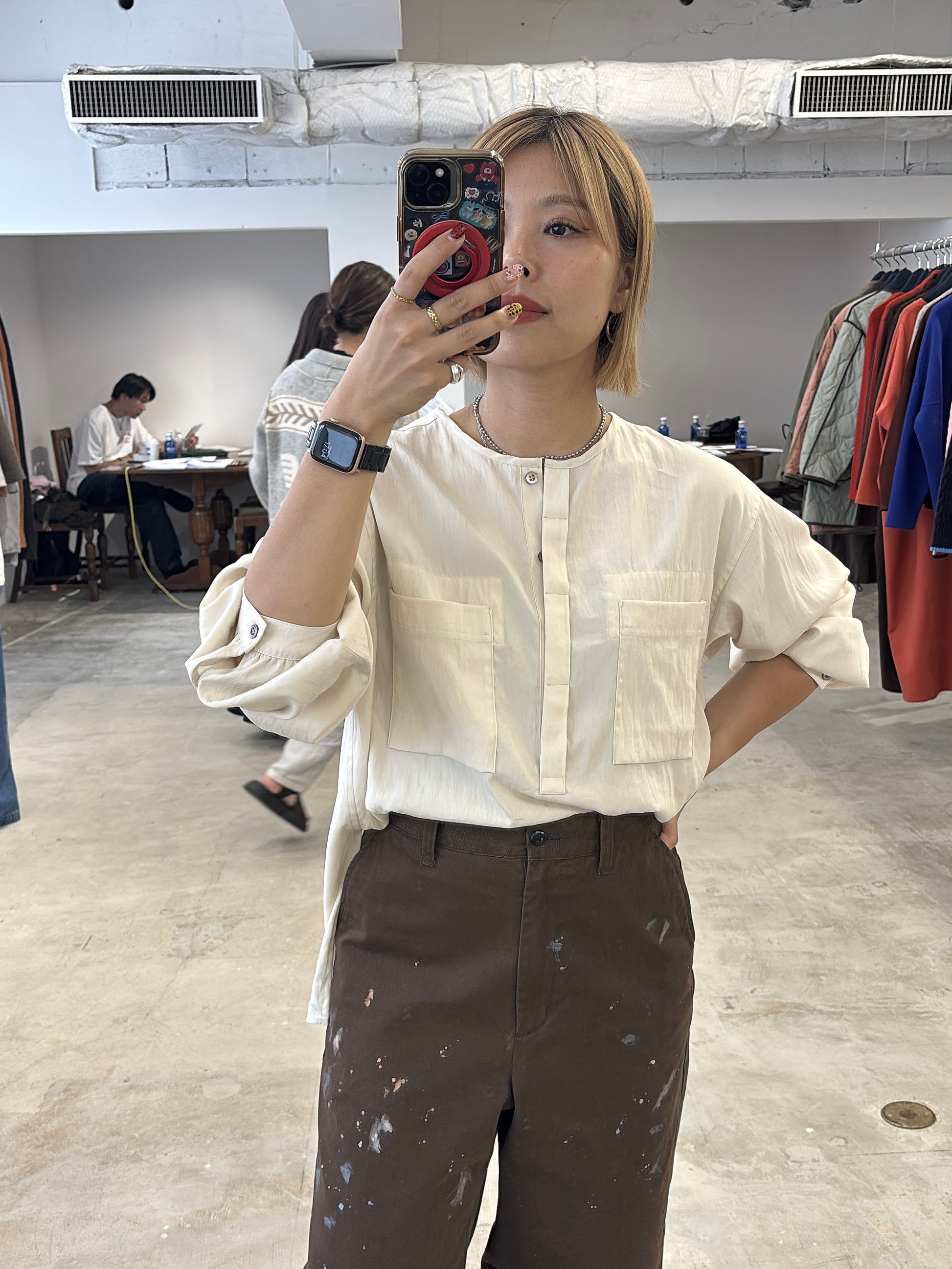 【予約⚡︎販売】ノーカラープルオーバーシャツ／8653203／LE MÉLANGE／2026 AW #2