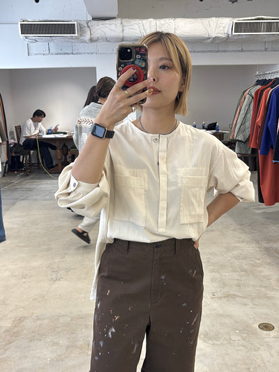 受付終了【予約⚡︎販売】ノーカラープルオーバーシャツ／8653203／LE MÉLANGE／2026 AW #2
