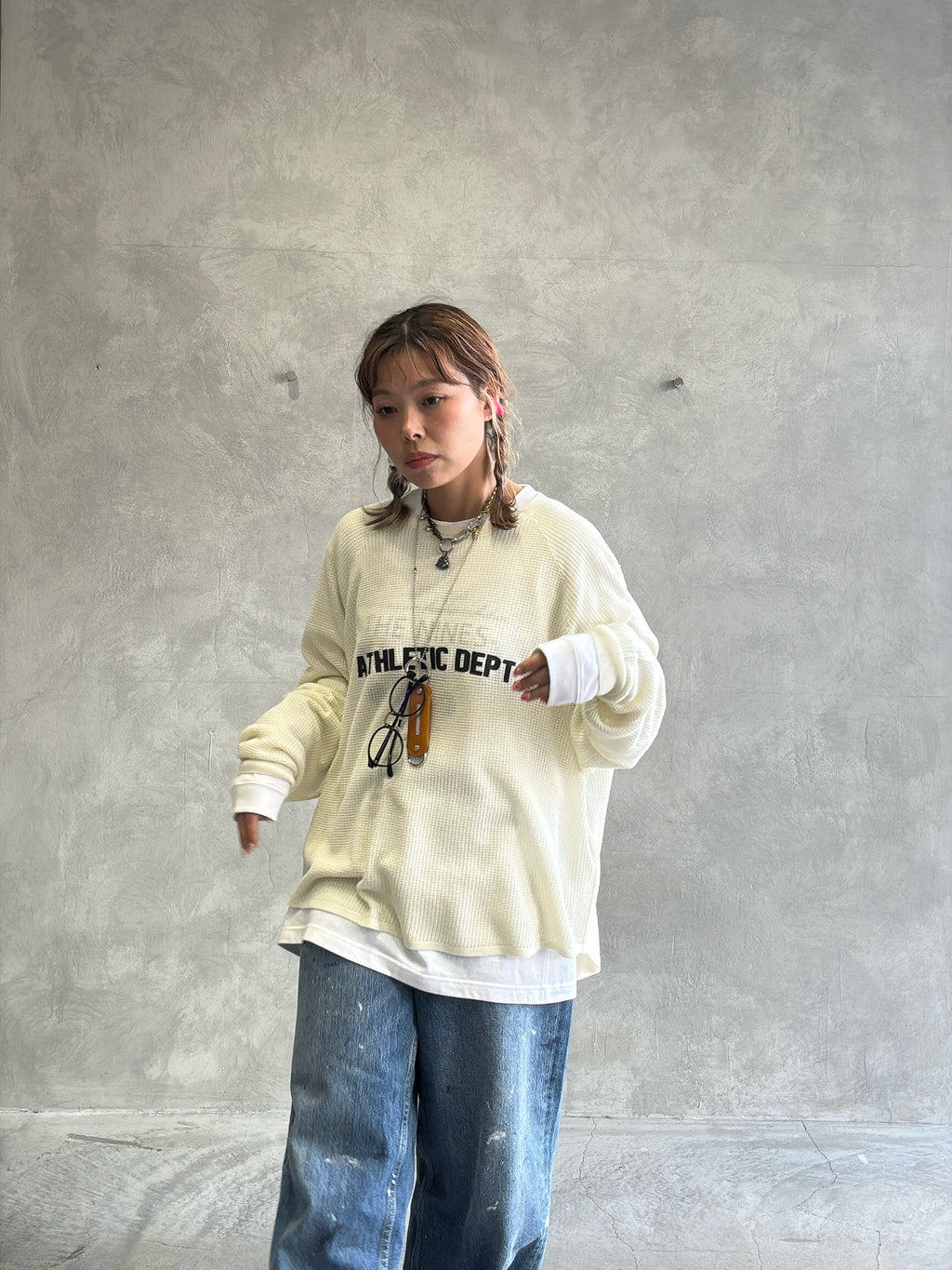 ワッフルドルマンロンT／flamingo firm